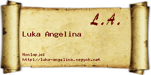 Luka Angelina névjegykártya